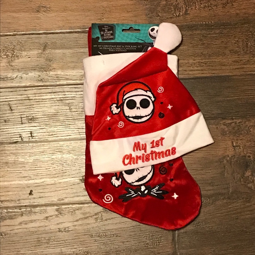 NWT Nightmare Before Christmas Stocking and Hat - Picture 1 of 2